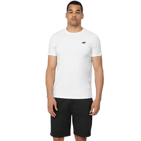 Koszulka męska 4F biała H4Z22 TSM352 10S