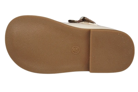 Półbuty dziewczęce lakierki baleriny dziecięce Apawwa AN615BE beżowe