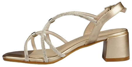 Eleganckie Sandały damskie Sergio Leone DSK048ZL złote