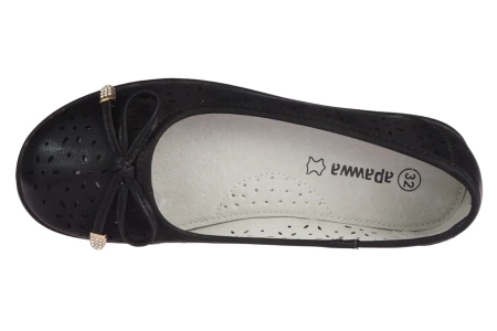 Półbuty dziecięce Apawwa czarne baleriny dziecięce CT1235PBL