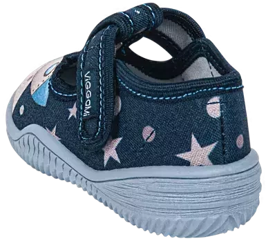 Tenisówki dziecięce Viggami PAWEŁEK DRUK niebieskie kapcie chłopięce