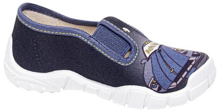 Tenisówki dziecięce Viggami Leo Druk szare kapcie chłopięce wsuwane