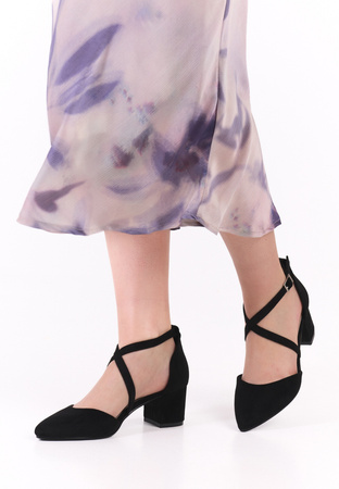 Eleganckie sandały damskie Sergio Leone w kolorze czarnym DSK830CZMI