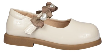 Półbuty dziewczęce lakierki baleriny dziecięce Apawwa AN615BE beżowe