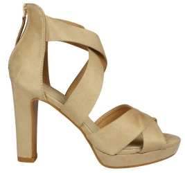 Eleganckie sandały damskie Sabatina DDM19-31BE beżowe