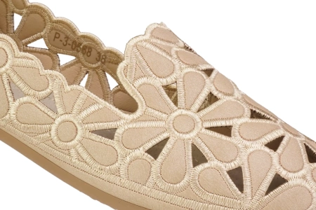 Baleriny Damskie Skotnicki beżowe półbuty damskie DP-3-0568BE