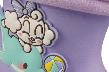 Kalosze dziecięce, piankowe kalosze dziecięce Apawwa BJ384PU fioletowe