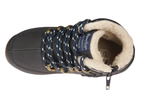 Zimowe buty dziecięce American Club trapery dziecięce BK152619NA granatowe