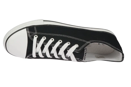 Tenisówki męskie czarne tenisówki nadwymiarowe Le Scarpe NA8234-1BL