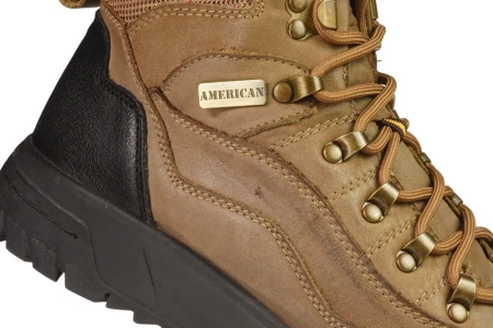 Zimowe skórzane buty męskie American Club MCY163BE beżowe