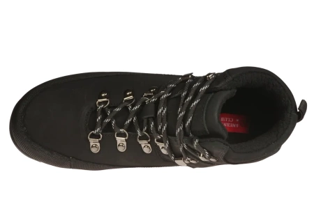 Zimowe skórzane buty męskie American Club MCY92/23BL czarne