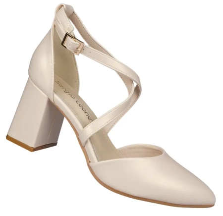 Eleganckie sandały damskie Sergio Leone w kolorze beżowym DSK840BEPE