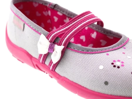 Tenisówki dziecięce Viggami Milena Ozdoba kapcie dziewczęce wsuwane