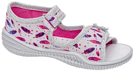 Tenisówki dziecięce Viggami szare sandałki dziewczęce Paula Druk