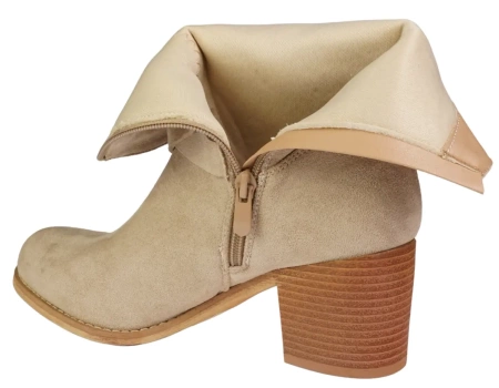 Damskie botki zimowe Skotnicki DB-3-Y85BE beżowe