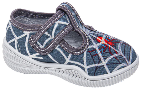 Tenisówki dziecięce Viggami Jacuś szare kapcie chłopięce na rzep