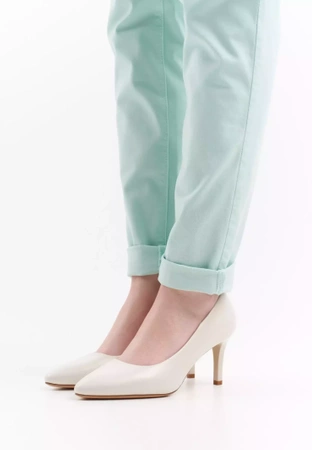 Półbuty damskie Sergio Leone D1336PE perłowe