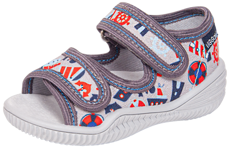 Tenisówki dziecięce Viggami MARCIN szare sandałki chłopięce na rzep