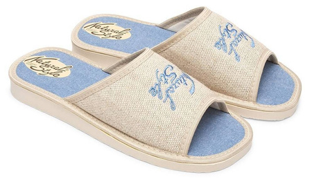 Damskie pantofle tekstylne firmy Meteor RV004BU