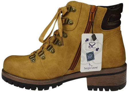 Damskie buty zimowe Sergio Leone DTR0714-11NZO żółte