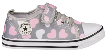 Tenisówki dziecięce American Club BTEN-92/24GY szare na rzep