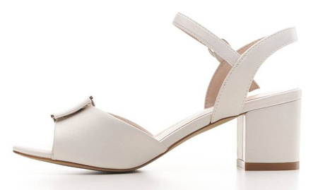 Eleganckie sandały damskie Sergio Leone DSK806PE perłowe