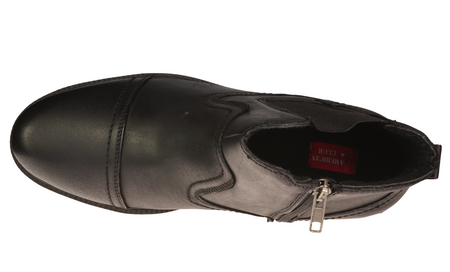 Eleganckie męskie skórzane buty zimowe American Club MCY131BL czarne