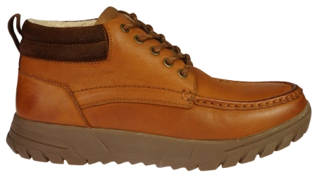 Zimowe skórzane trzewiki męskie American Club MCY128BR brązowe