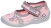 Tenisówki dziecięce Viggami Misia Grochy różowe kapcie dziewczęce na rzep