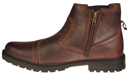 Eleganckie męskie skórzane buty zimowe American Club MCY131CO brązowe