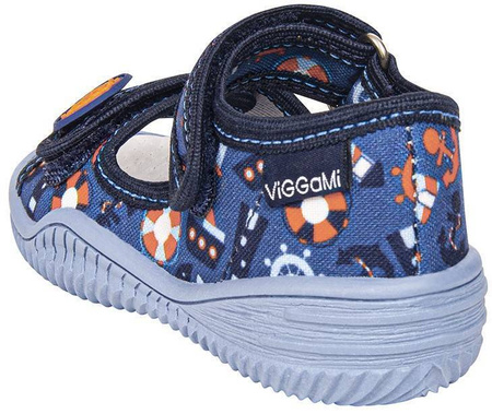 Tenisówki dziecięce Viggami TOMEK granatowe sandałki chłopięce na rzep