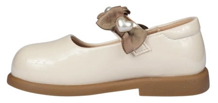 Półbuty dziewczęce lakierki baleriny dziecięce Apawwa AN615BE beżowe