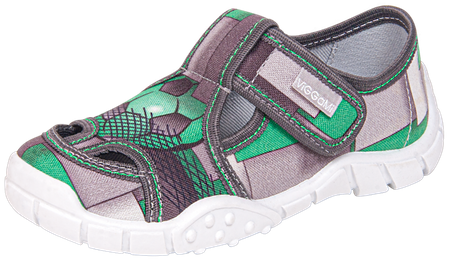 Tenisówki dziecięce zielone Viggami kapcie na rzep ADAŚ FOOTBALL zielone