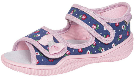 Tenisówki dziecięce Viggami LUIZA granatowe kapcie dziewczęce sandałki
