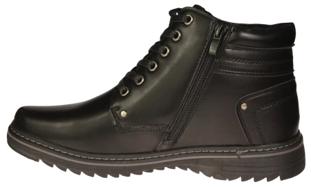 Męskie trzewiki zimowe ocieplane Skotnicki MB-4-0756BL czarne