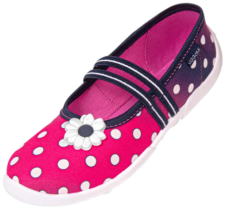 Tenisówki dziecięce Viggami Nikola kapcie dziewczęce wsuwane różowe