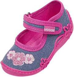 Tenisówki dziecięce Viggami MISIA granatowe kapcie dziewczęce na rzep