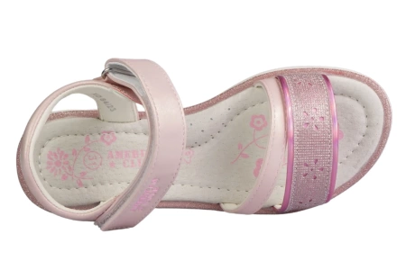Sandały dziecięce American Club CXD-84/23PI różowe