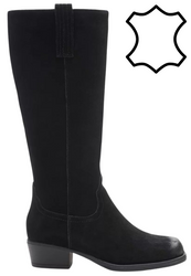 Damskie skórzane kozaki zimowe Sergio Leone DKZ268-SBL czarne