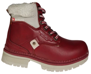 Dziecięce trzewiki zimowe American Club BSP03BU bordowe