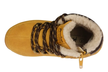 Zimowe buty dziecięce American Club trapery dziecięce BK152619CA camelowe