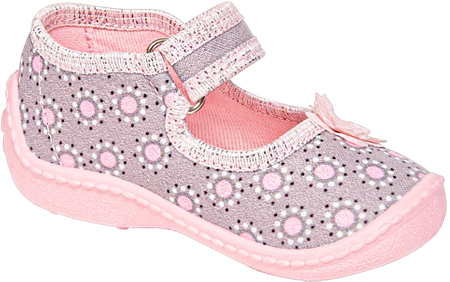 Tenisówki dziecięce na rzep kapcie do przedszkola Viggami ANIELKA szare