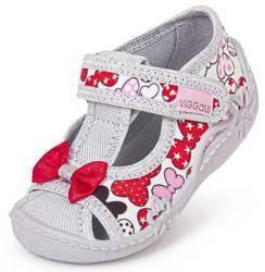 Tenisówki dziecięce do przedszkola kapcie na rzep Viggami MARYSIA szare