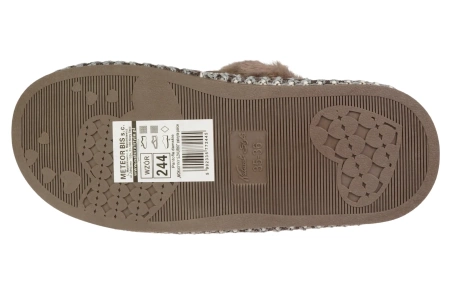 Damskie pantofle zimowe Meteor DV244 w kolorze brązowym