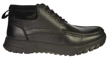 Zimowe skórzane trzewiki męskie American Club MCY128BL czarne