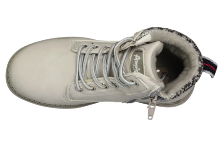 Dziecięce trzewiki American Club C708121-WWH białe