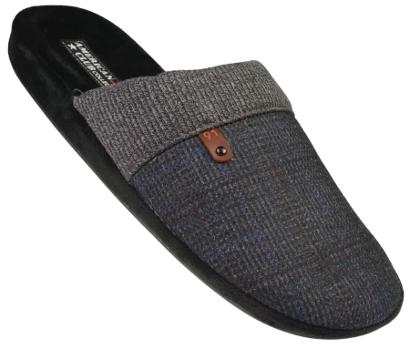 Męskie pantofle tekstylne American Club MSL-25BL