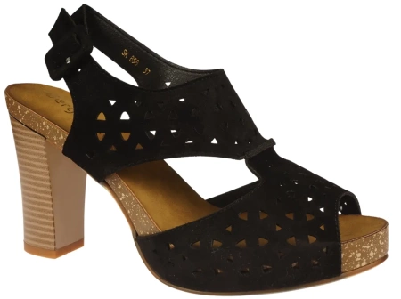 Eleganckie Sandały damskie Sergio Leone DSK858CZMI czarne