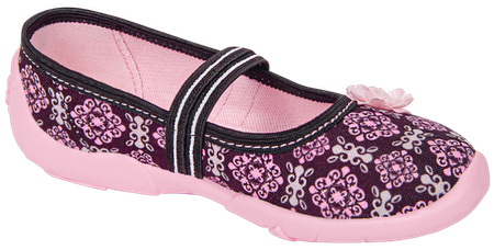 Tenisówki dziecięce Viggami RITA czarne kapcie dziewczęce wsuwane