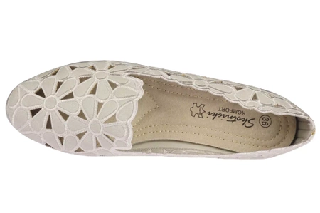 Baleriny Damskie Skotnicki beżowe półbuty damskie DP-3-0568GY